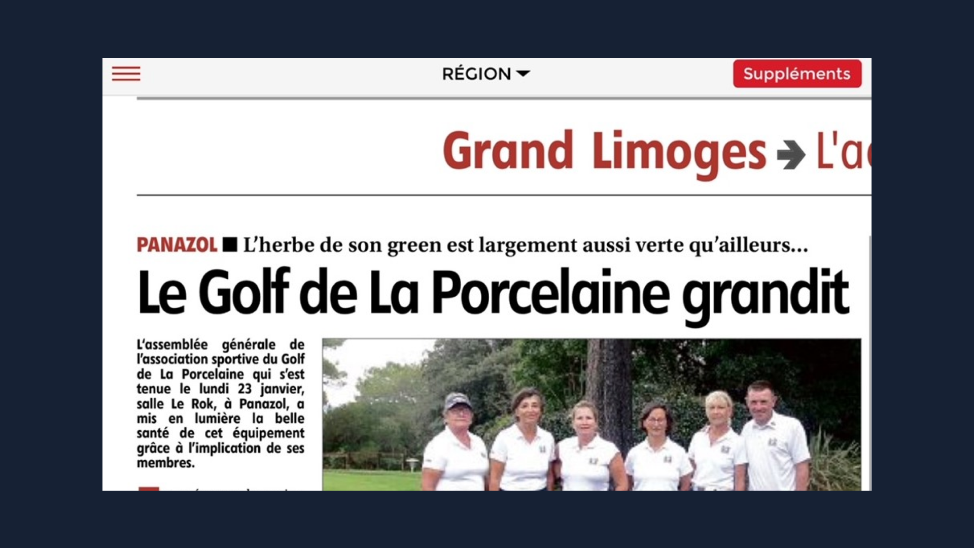 📰 Le Golf de La Porcelaine grandit !
